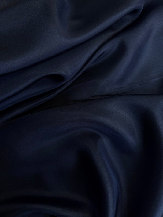 100% Silk Habotai Lining - Navy
