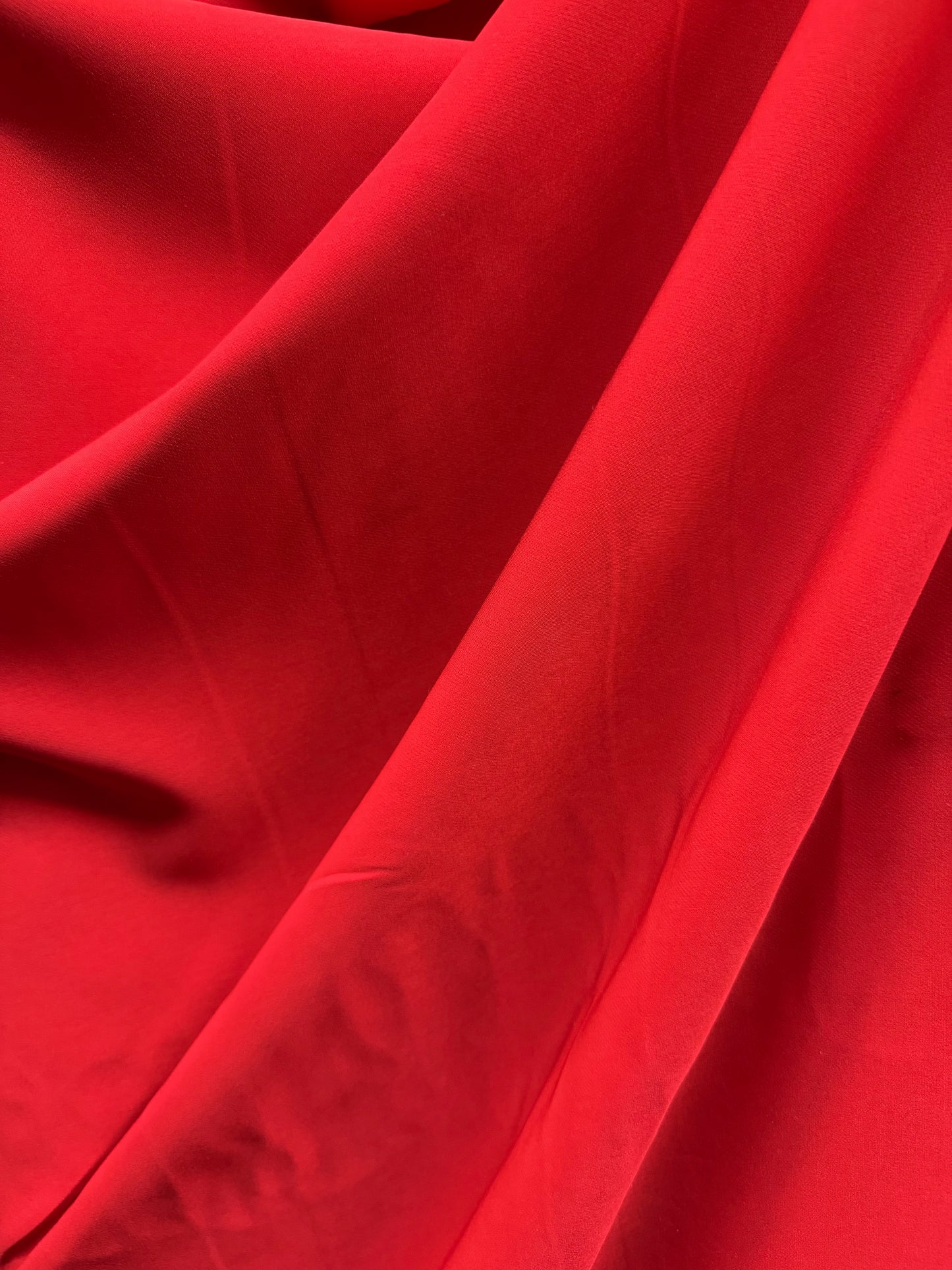 Italian Stretch Poly Rayon Suiting - Flame Orange