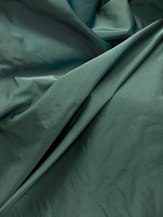 Italian Double Face Poly Taffeta - Green Cyan