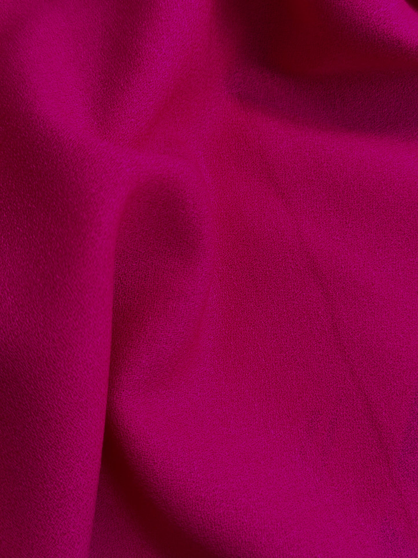 Italian Virgin Wool Fine Crepe - Hot Pink