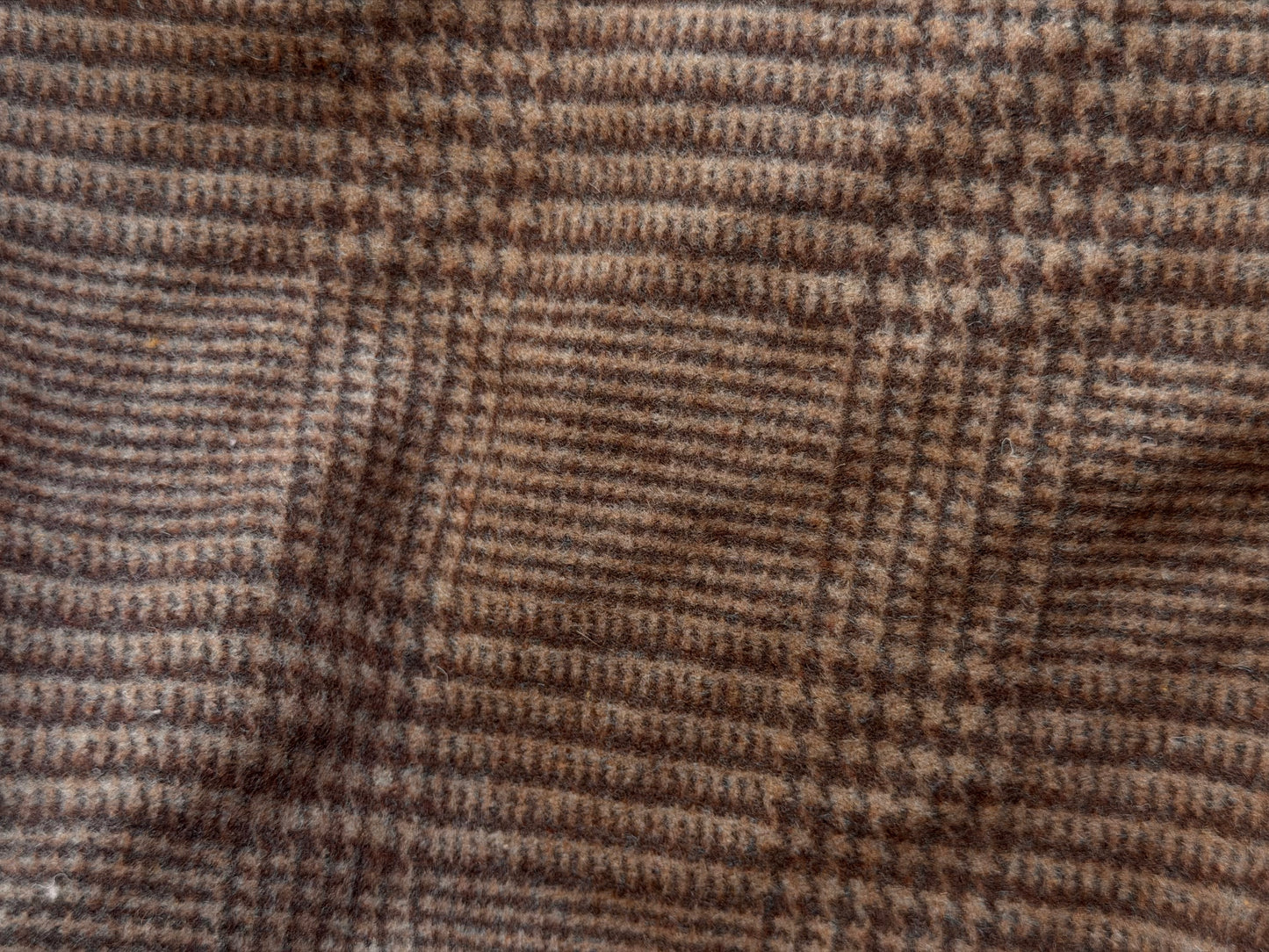 Heritage Label - Italian Plaid Melton Wool - Brown & Tan