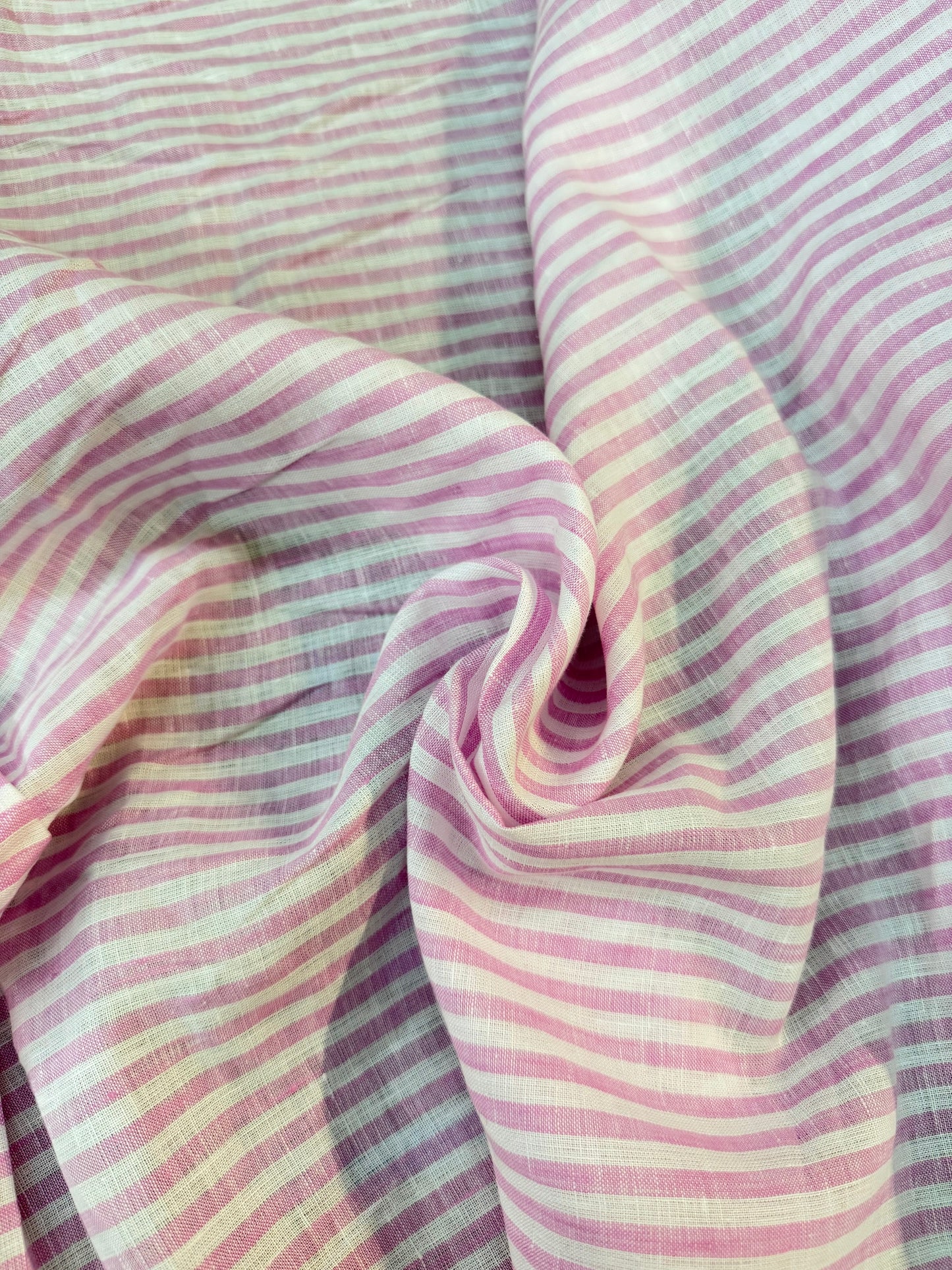 Linen Stripe - Pink & Ivory