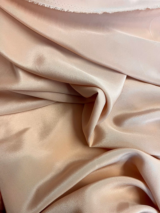 Wide Silk Crepe De Chine - Peach Nude