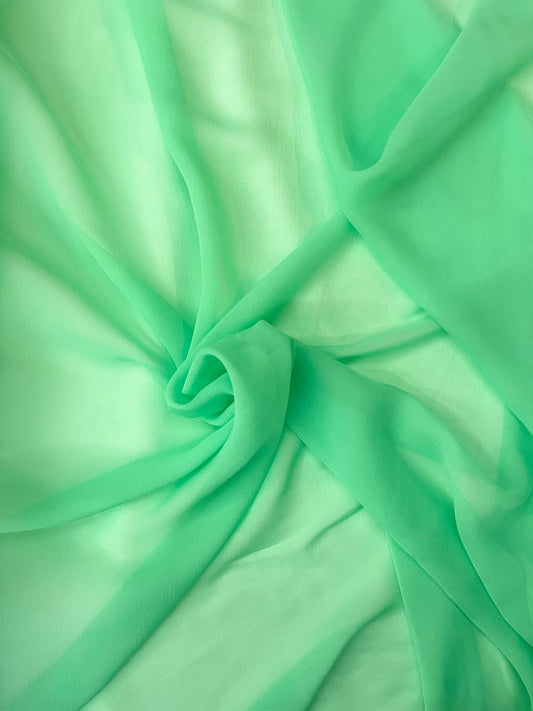 Silk Chiffon Wide - Seafoam Green