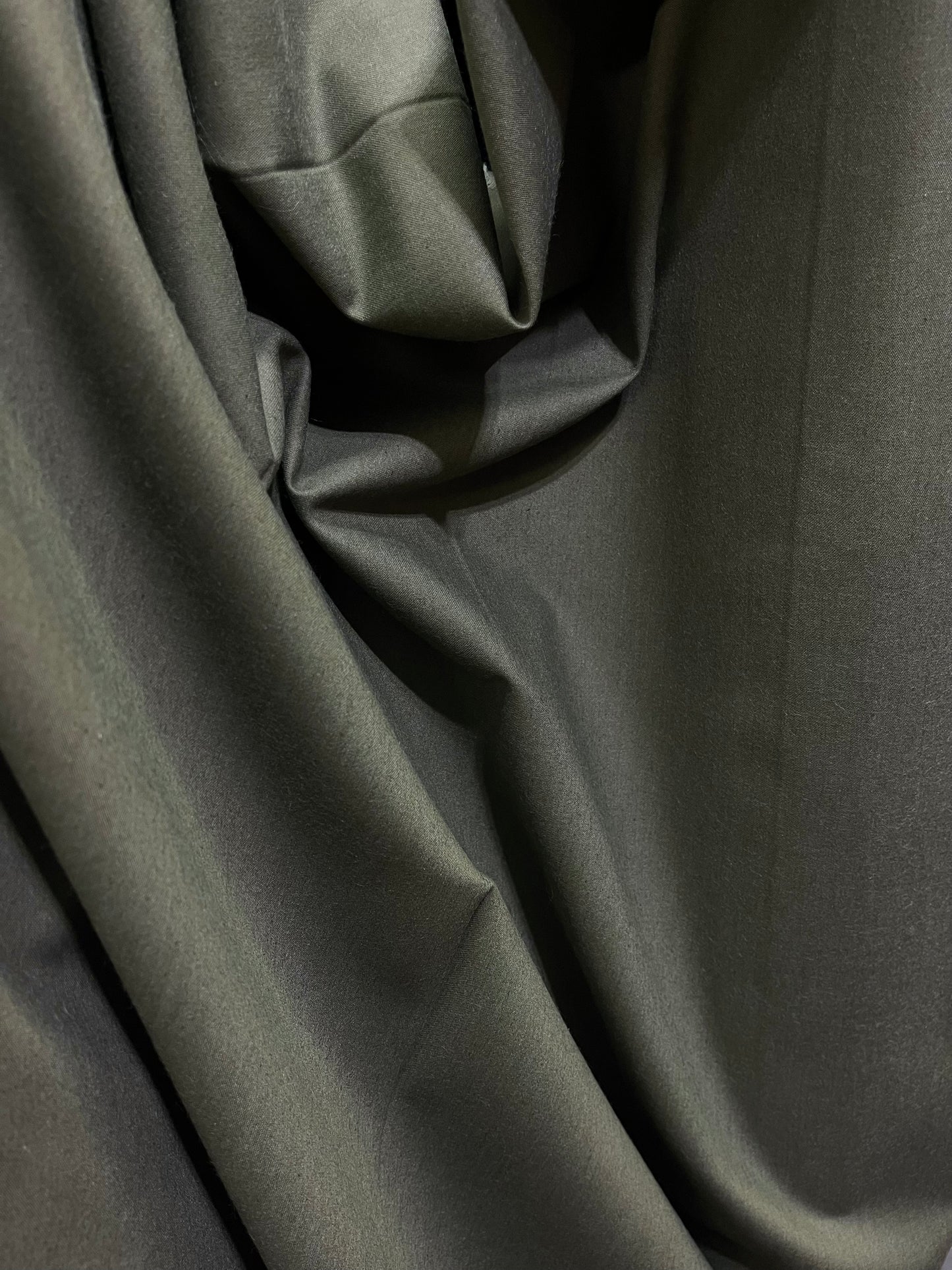 Heavy Weight Cotton Sateen - Olive Green