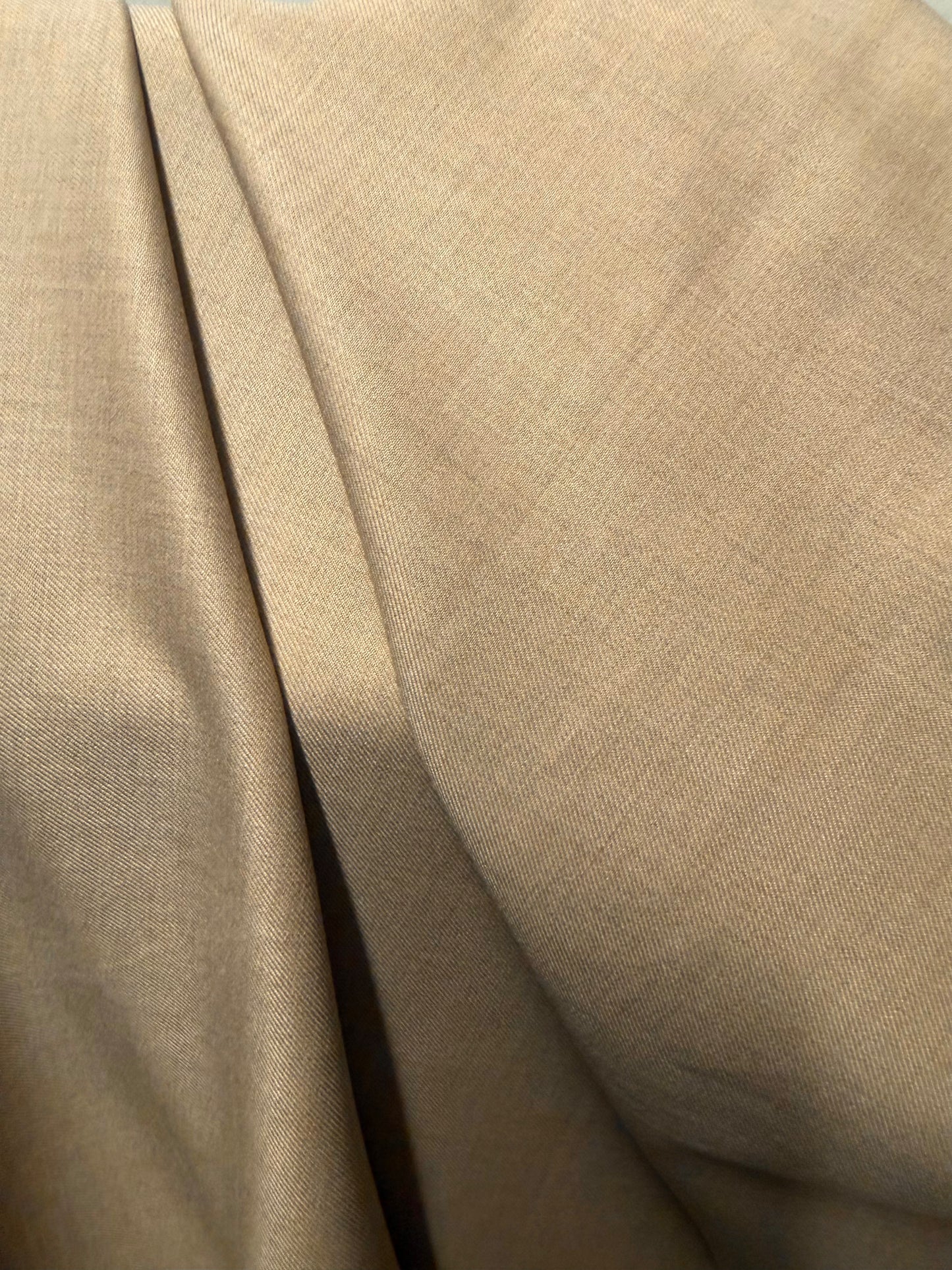 Stretch Poly Rayon Suiting - Camel Beige