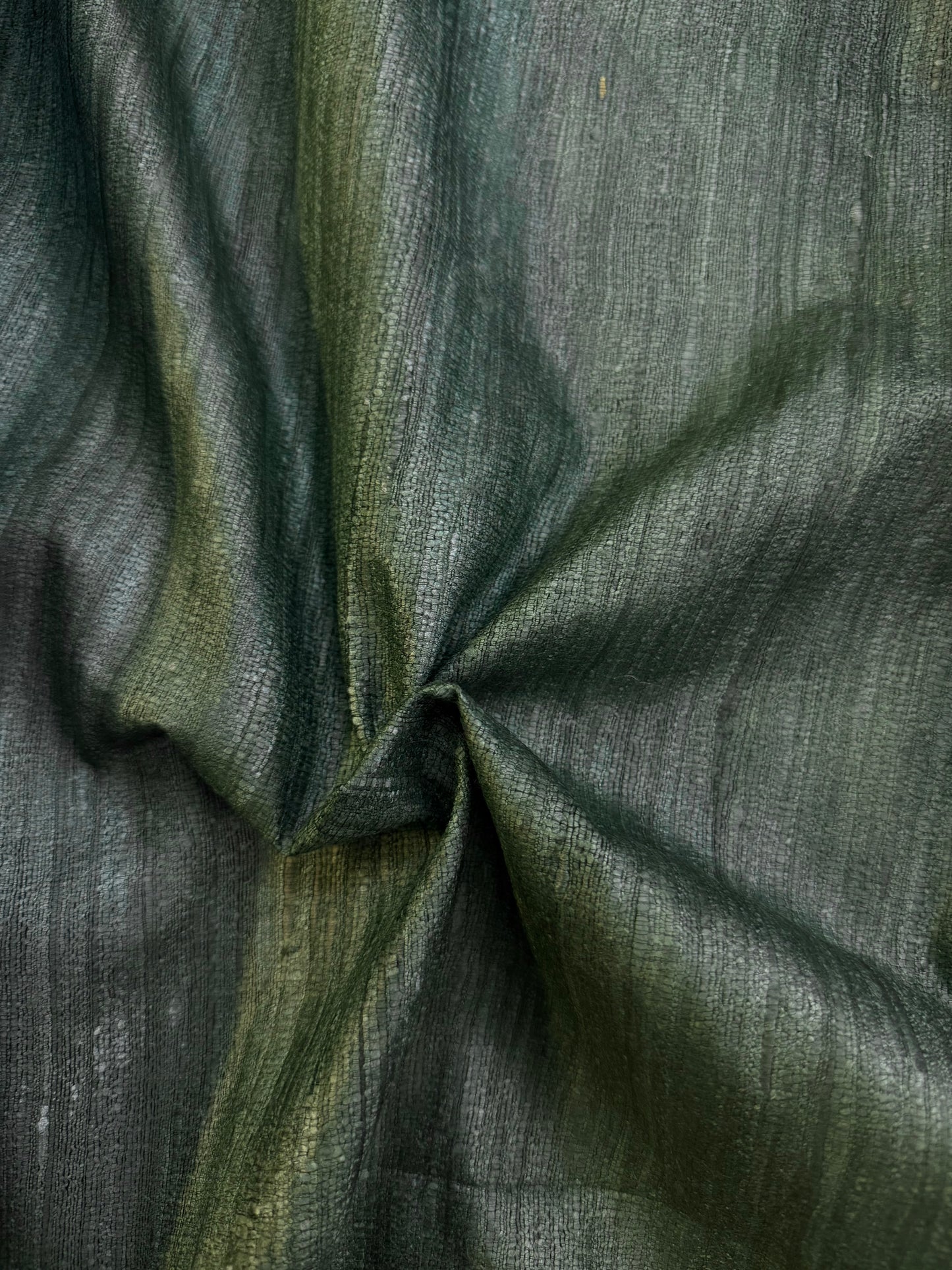 Raw Silk Ghicha - Forest Green