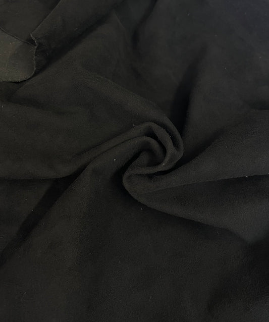Designer Stretch Leather Suede - Jet Black