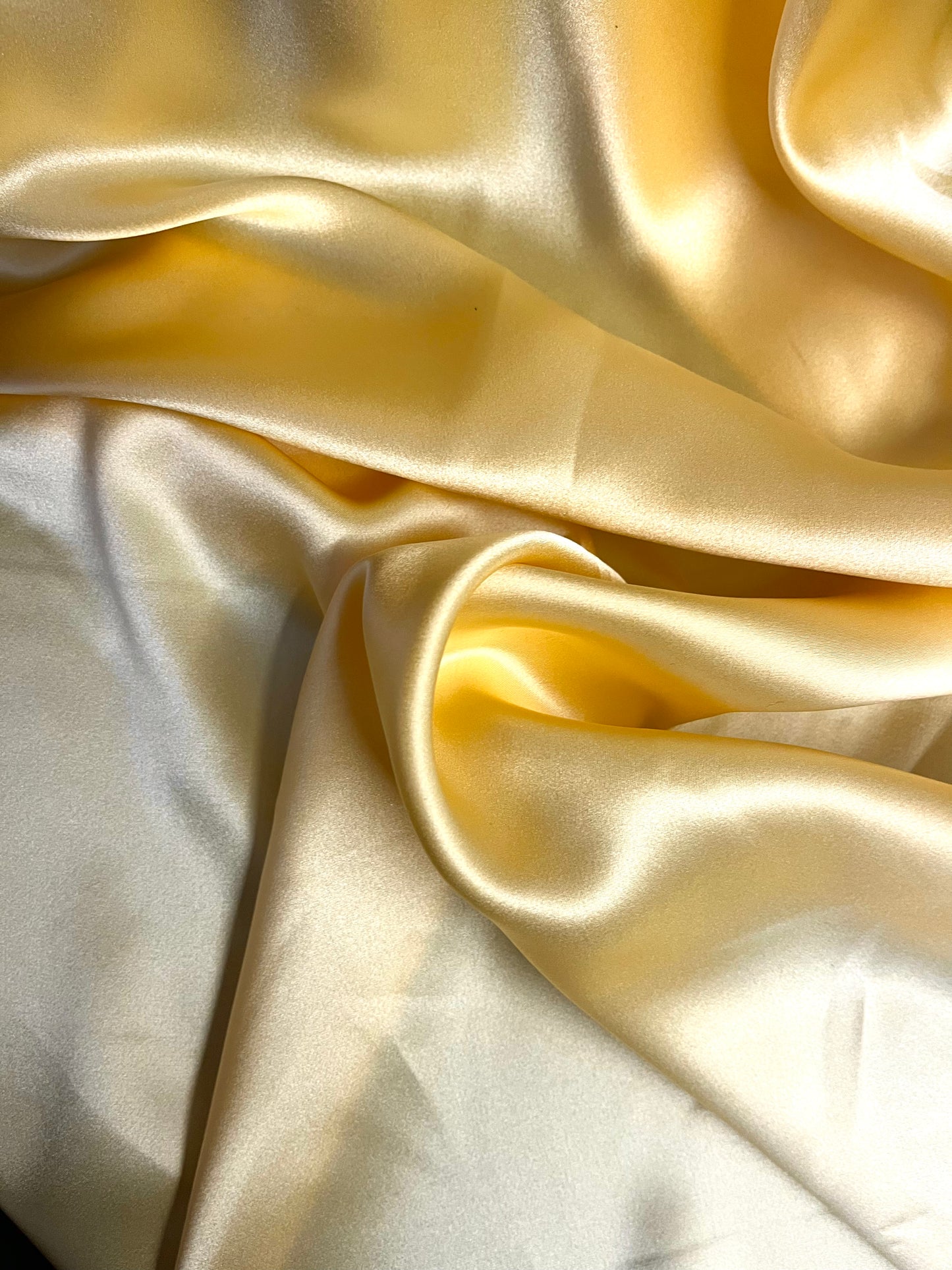Silk Charmeuse Wide - Butter Yellow - 19mm Designer