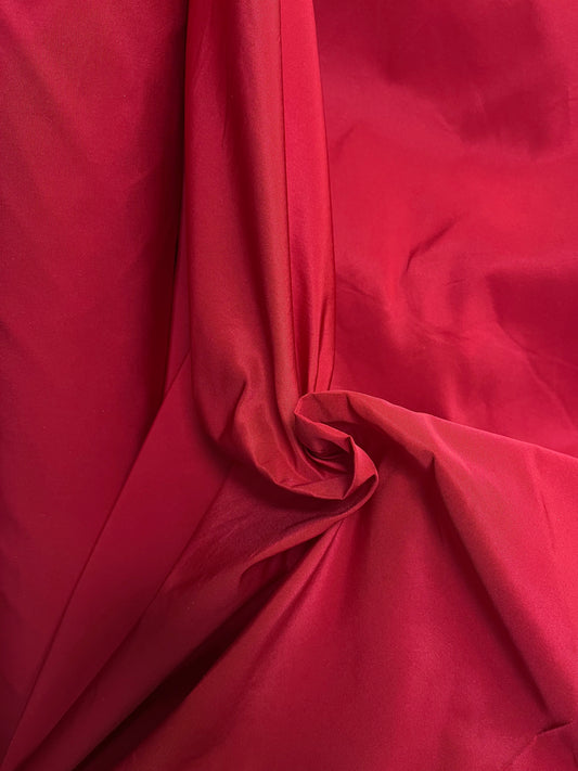 Italian Poly Taffeta - Rose Red