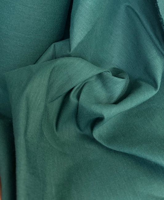 Stretch Linen & Rayon - Green Teal