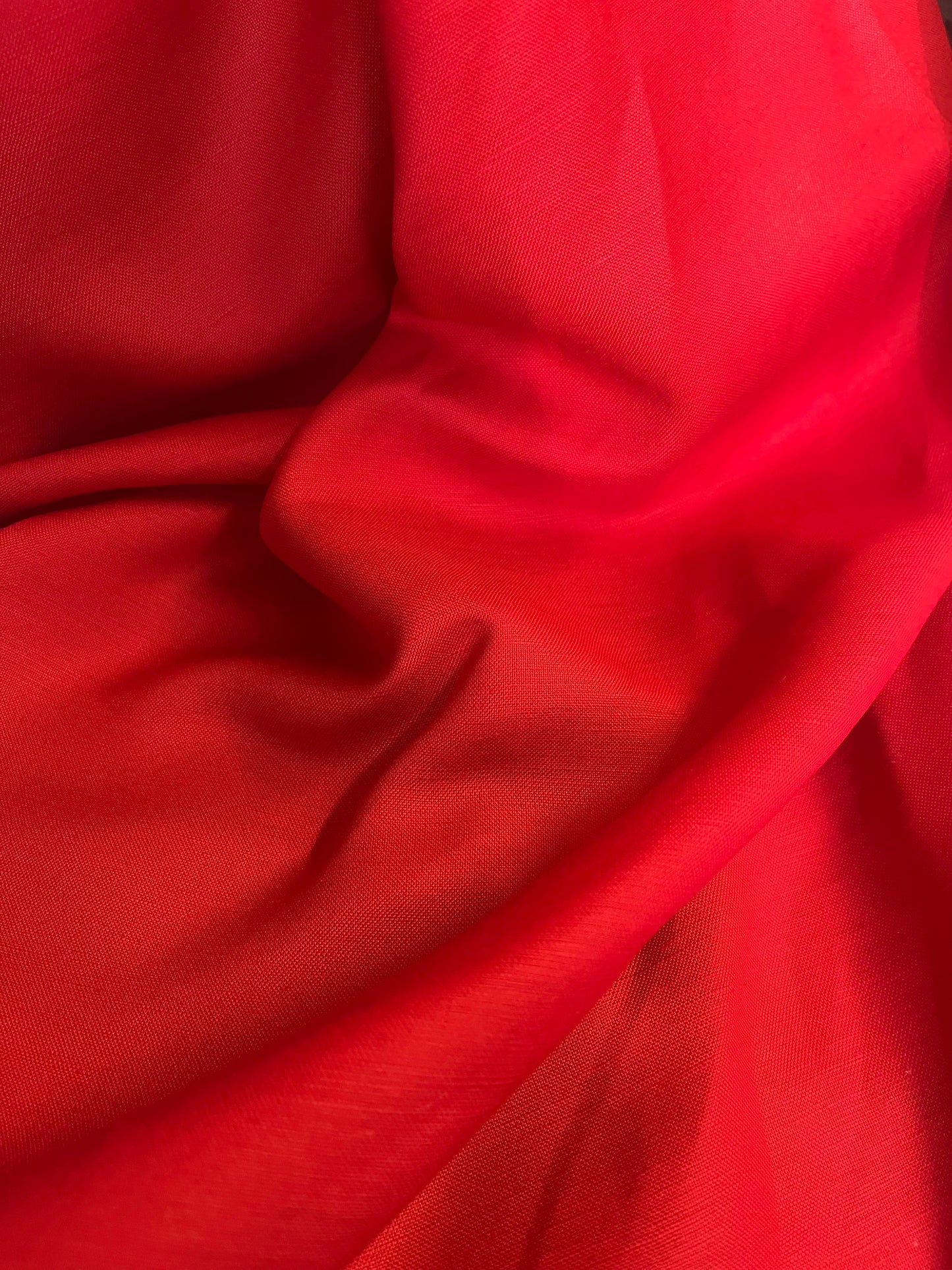 Linen & Rayon Blend -Red