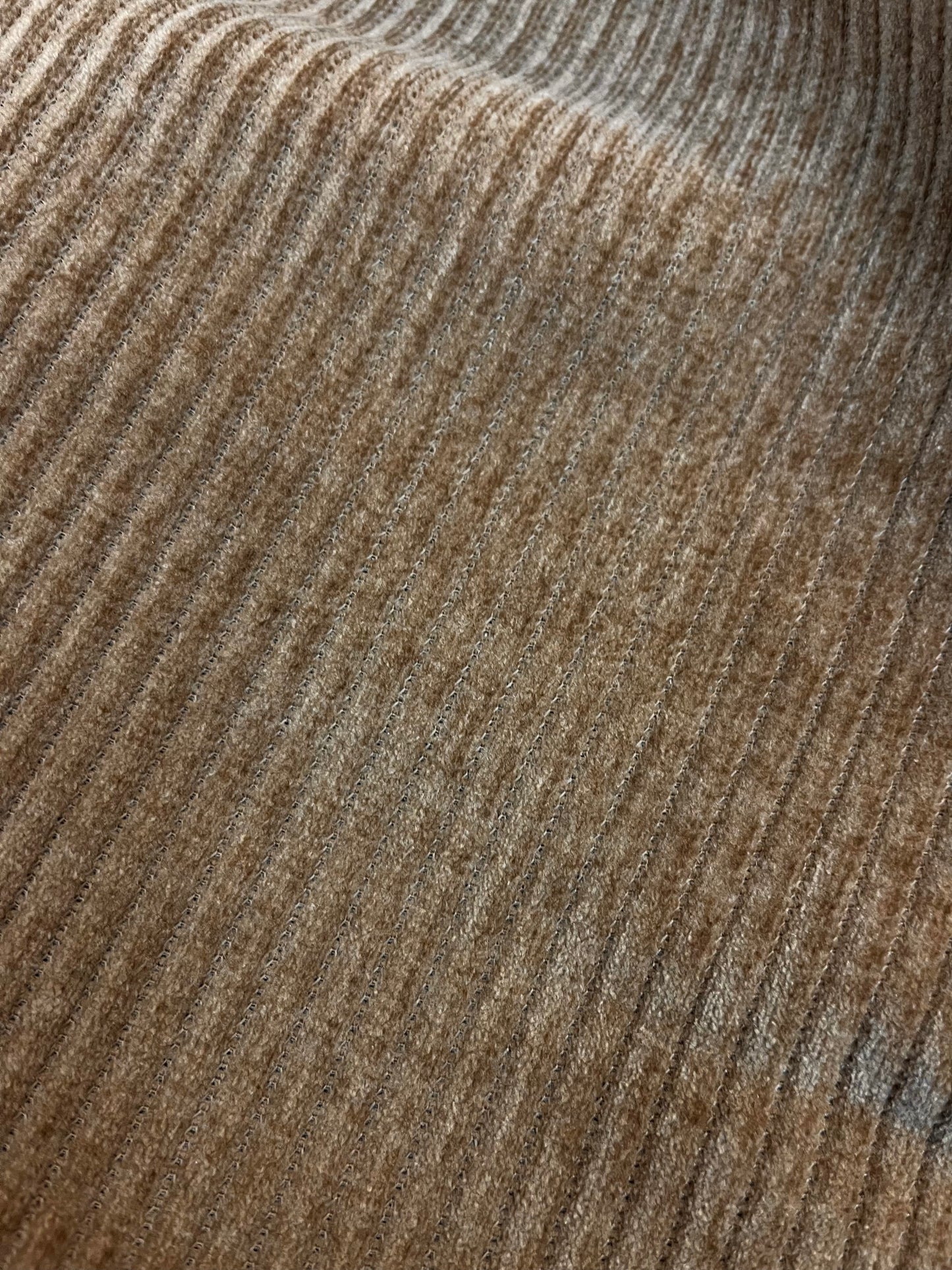 Italian Poly Stretch Corduroy - Sand Brown