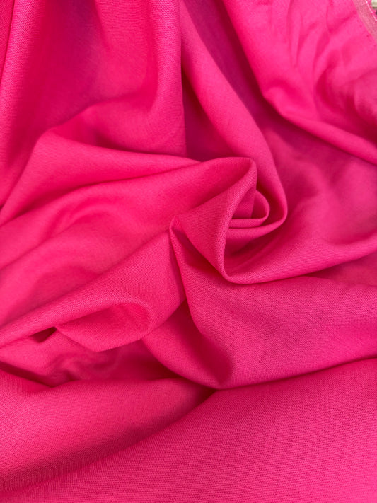 Organic Linen & Rayon Blend - Vibrant Pink