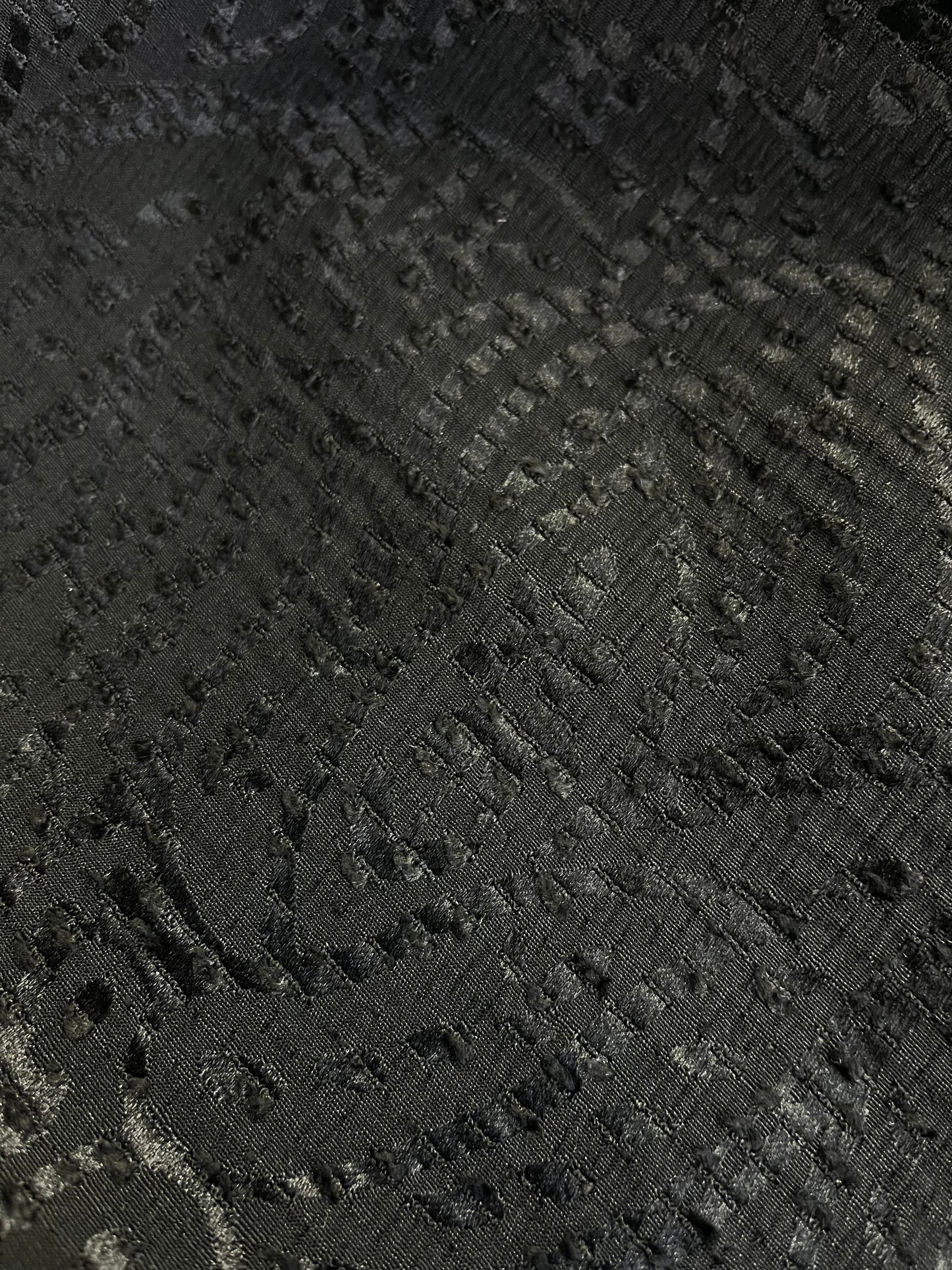 Poly Jacquard Paisley - Jet Black