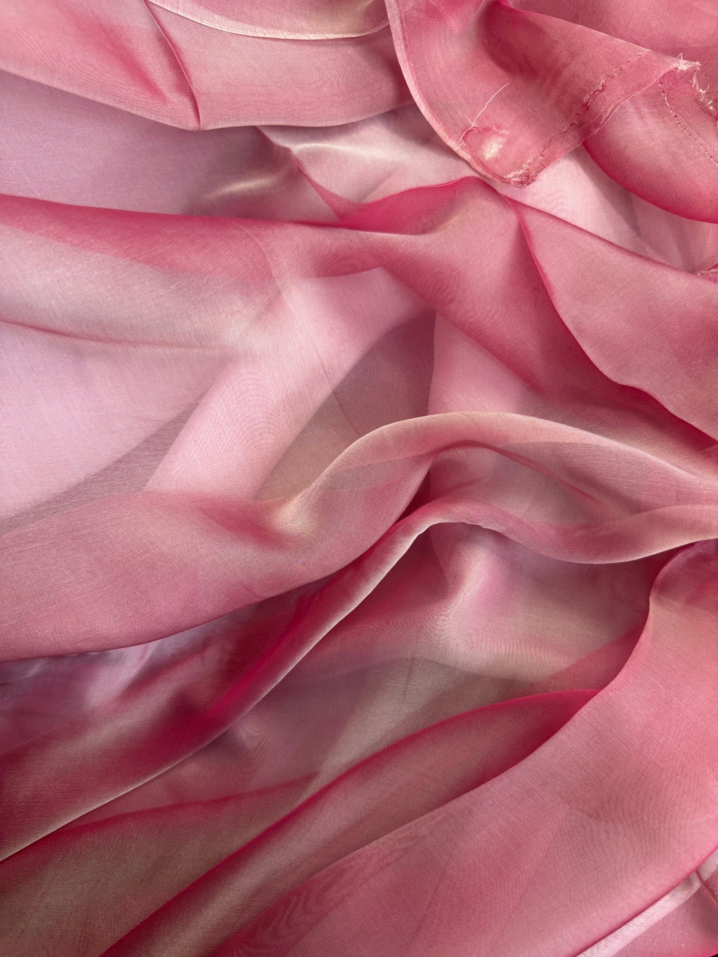 Silk Chiffon - Iridescent - Pink & Peach
