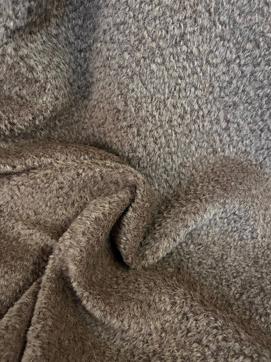 Italian Textured Alpaca Wool - Mouse Brown