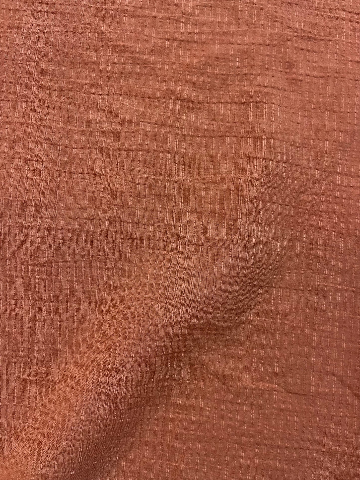 Italian Lightweight Textured Cotton - Papaya Orange