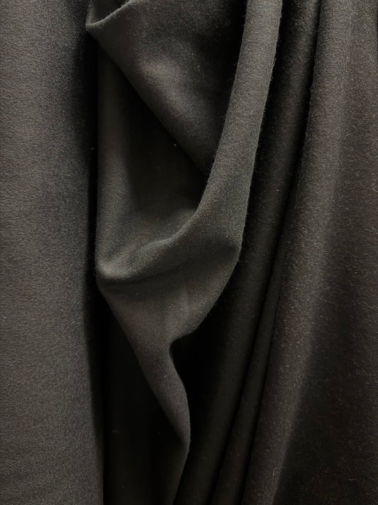 Melton Wool - Jet Black