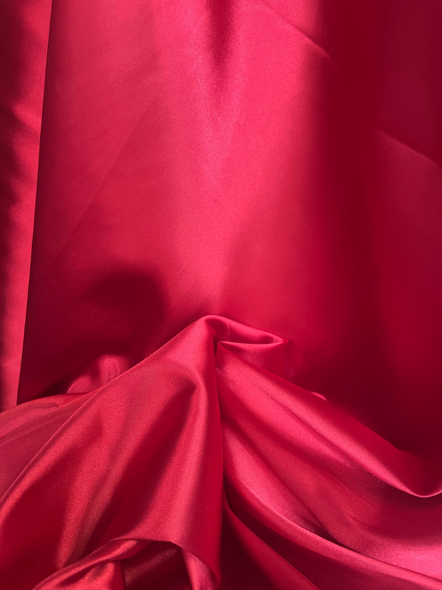 Stretch Poly Satin - Cherry Red