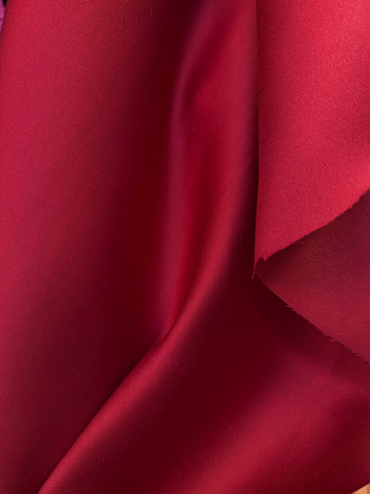 Poly Sateen - Wine Red