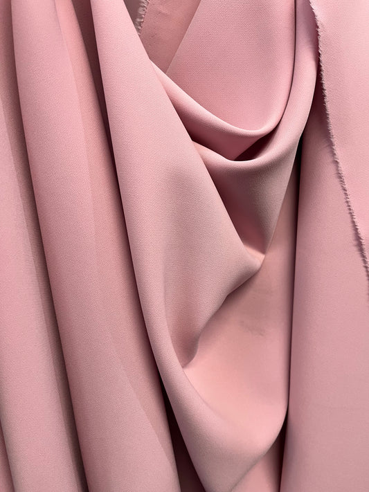 Italian Designer Stretch Crepe - Bubblegum Pink