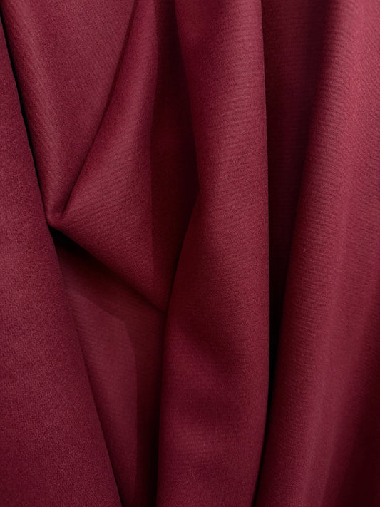 Heritage Label - Italian Melton Twill Wool - Burgundy Red