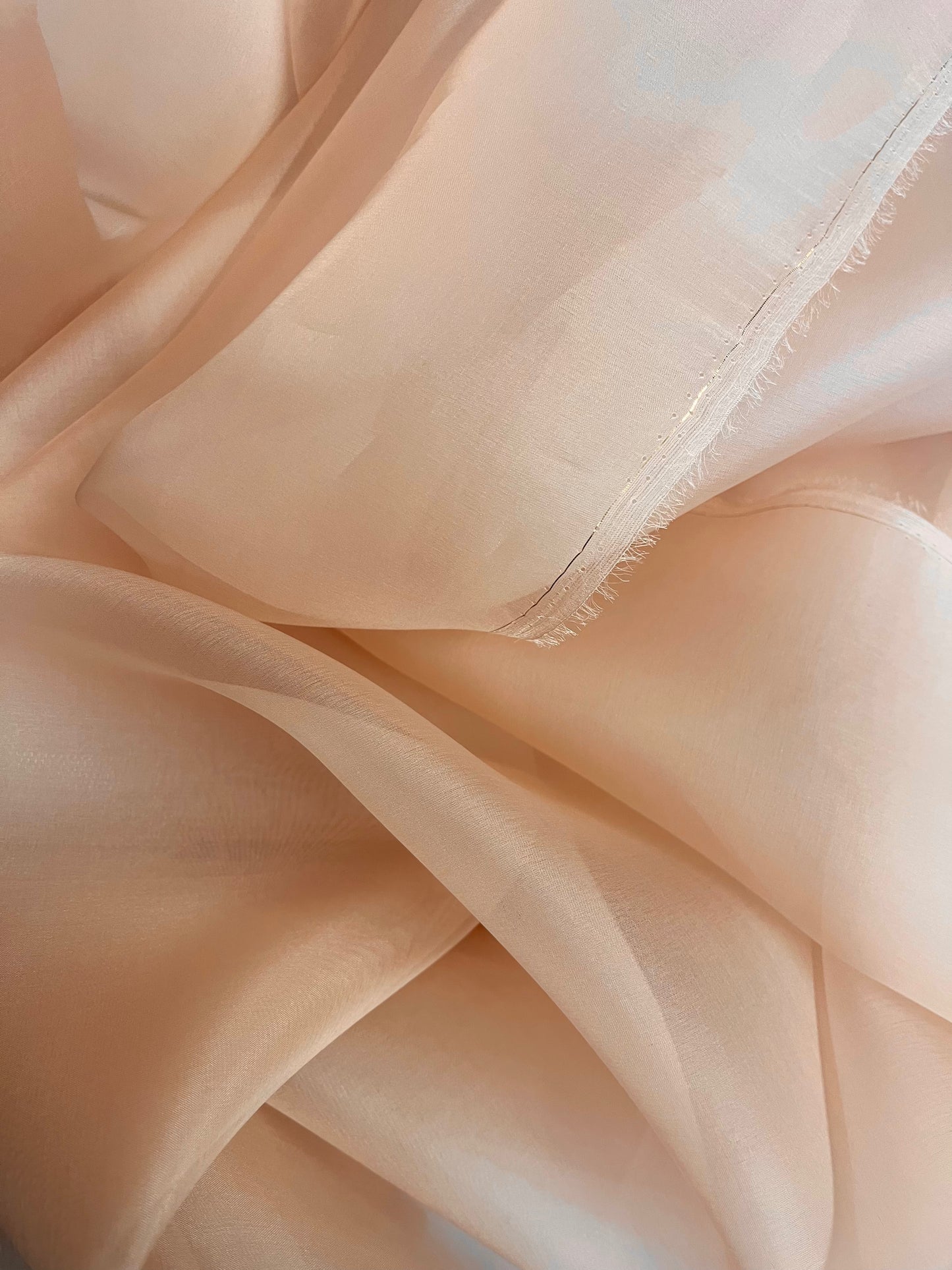 Silk Organza Wide - Medium Weight - Pink Beige