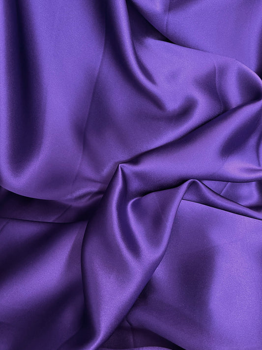 Silk Charmeuse Wide - Royal Purple - 19mm Designer