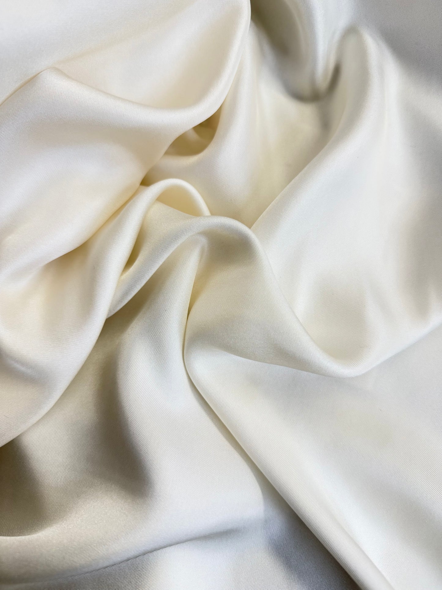 Silk Twill Lining - Ivory White