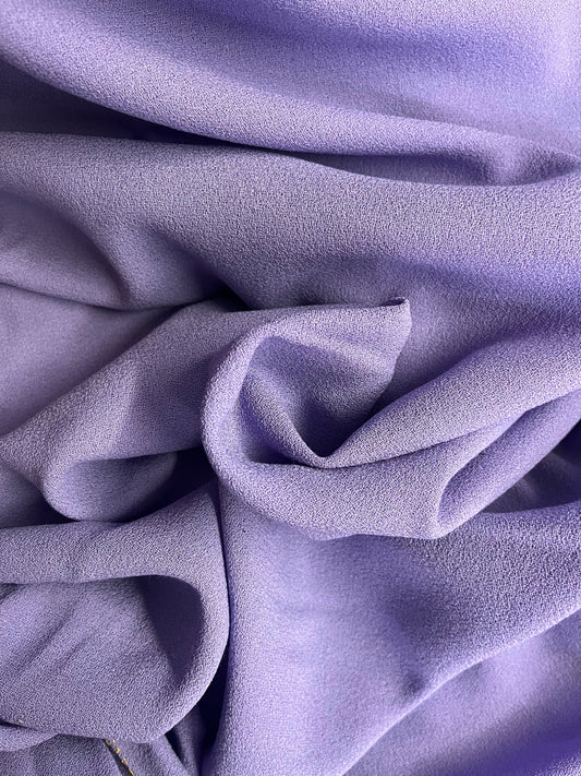 Italian Designer Virgin Wool Crepe - Lavender Purple