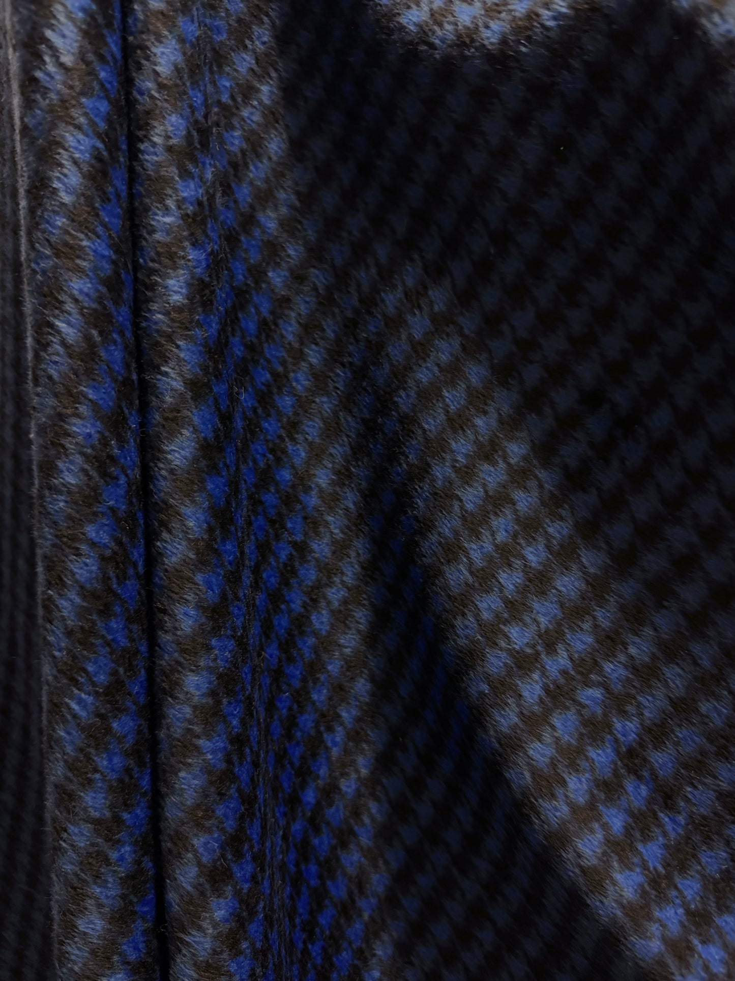 Heritage Label - Italian Houndstooth Wool Blend - Blue & Black