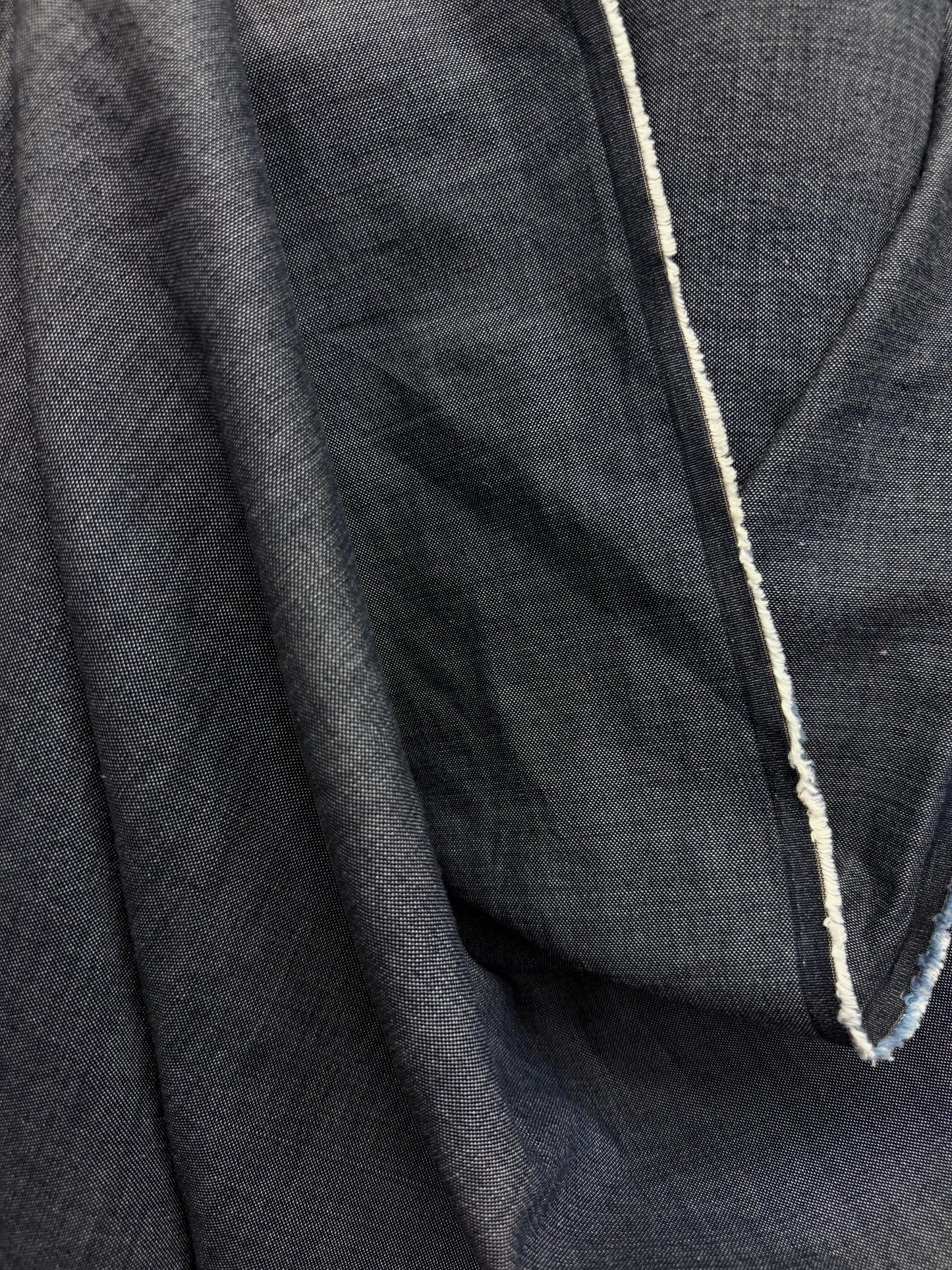 Lightweight Cotton Denim - Marled Blue