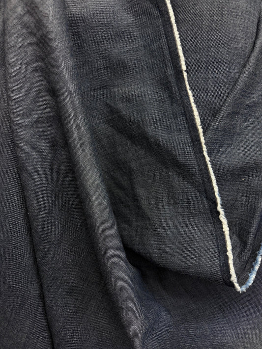 Lightweight Cotton Denim - Marled Blue