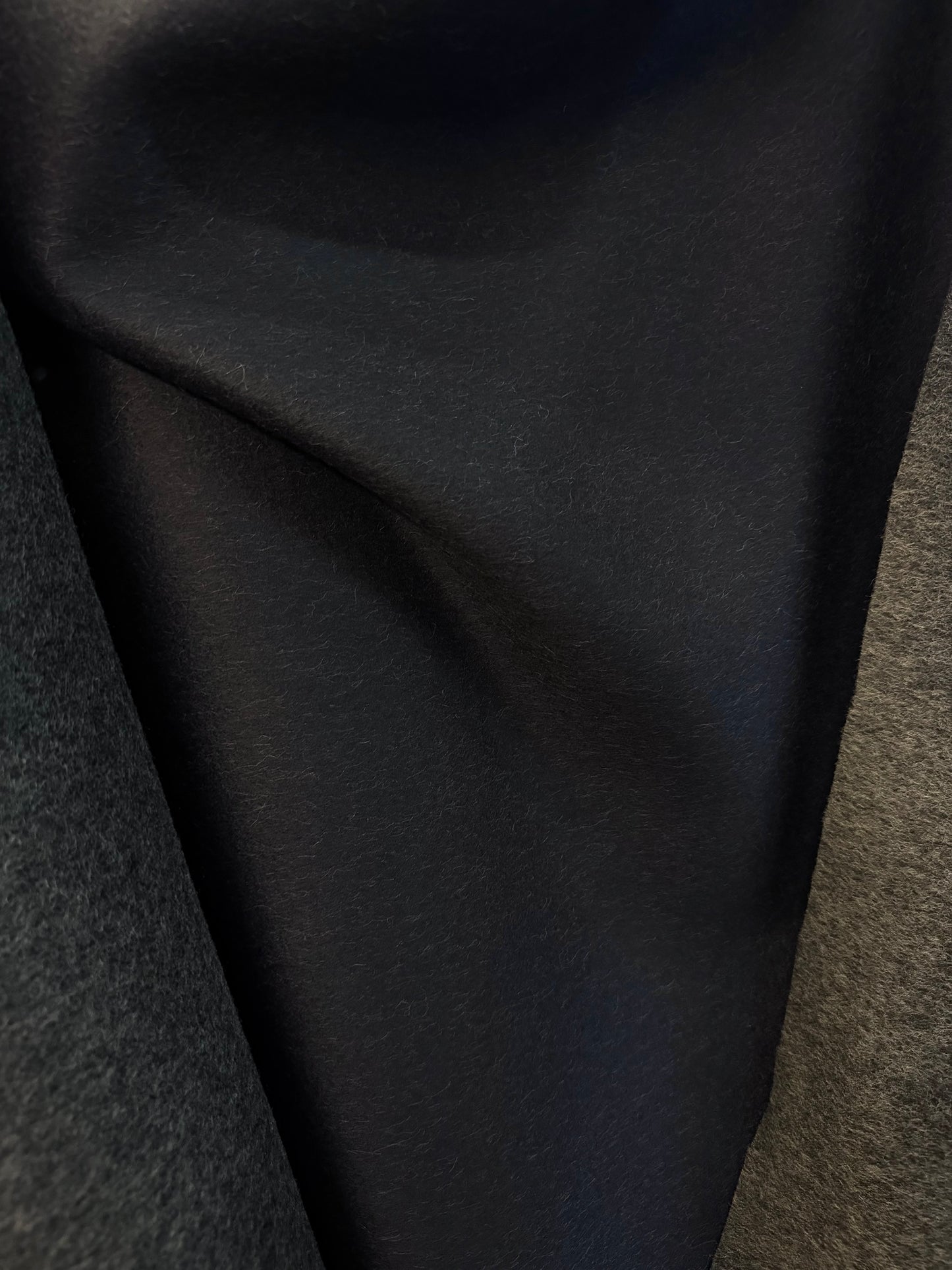Japanese Double Face Wool Mohair - Grey & Navy