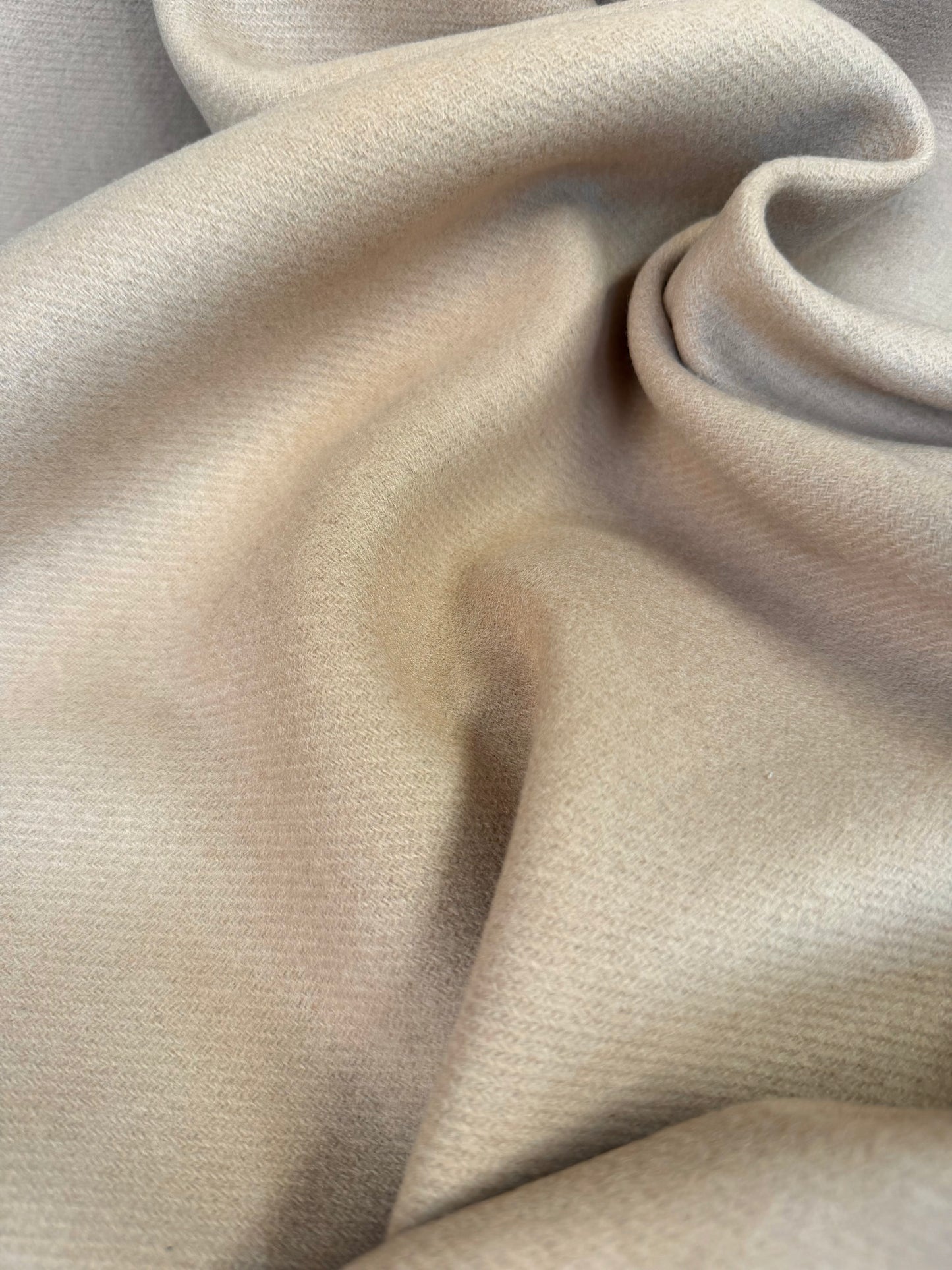 Heritage Label Italian Melton Wool - Soft Beige