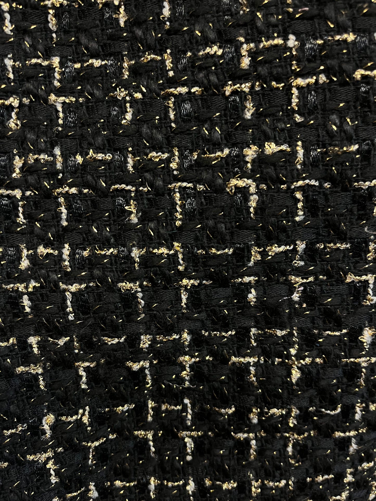 Woven Boucle Lurex Poly/Rayon - Gold & Black