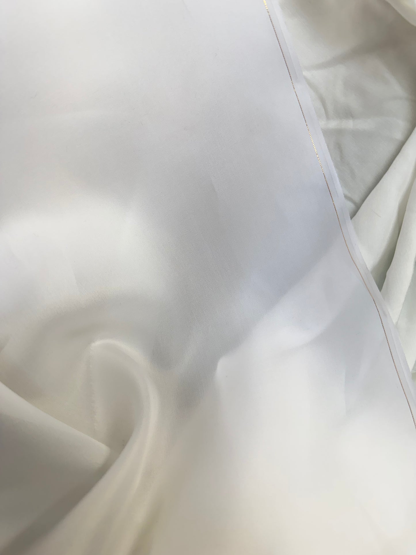 Silk Organza Satin Face - White