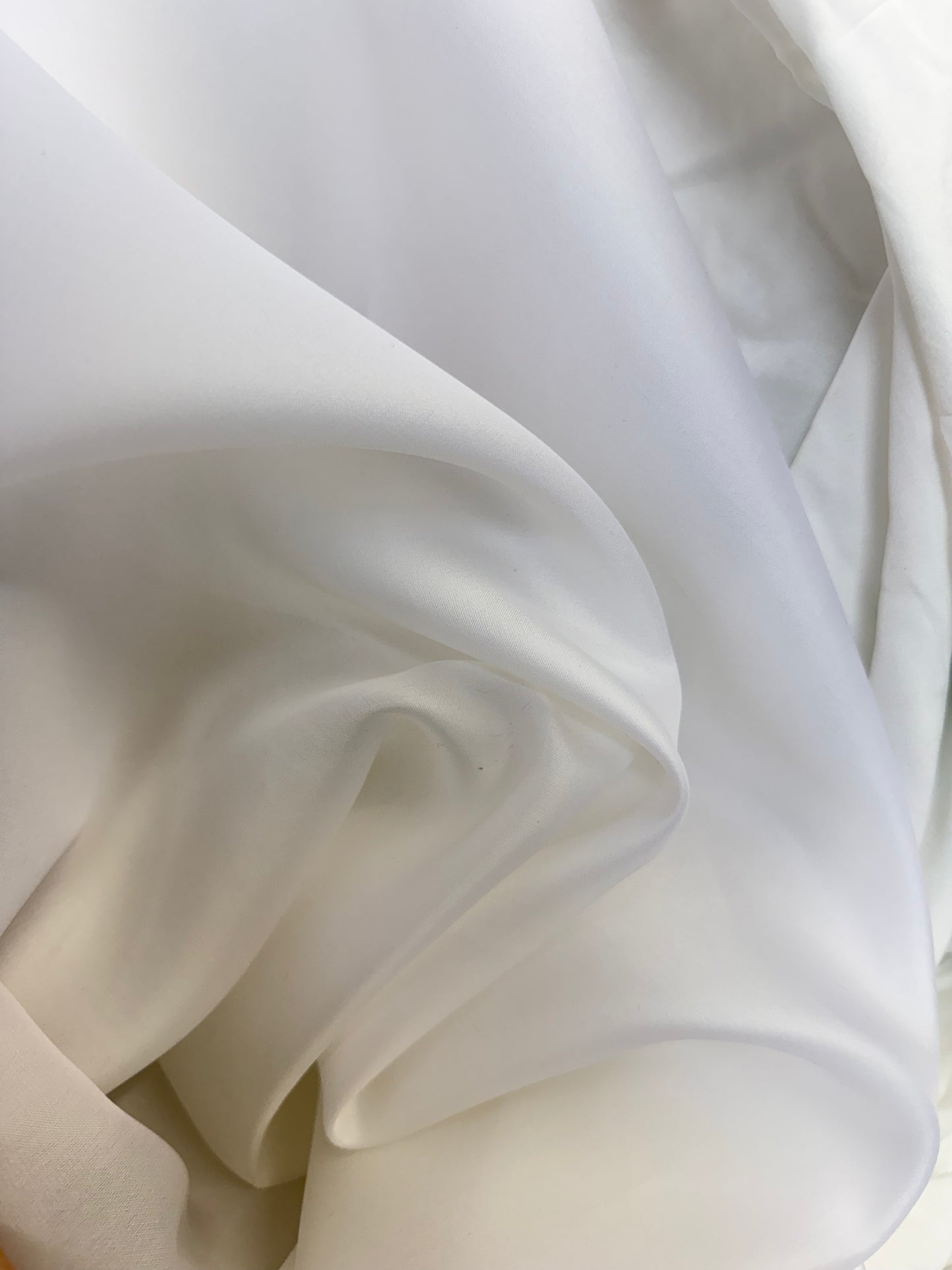 Silk Organza Satin Face - White