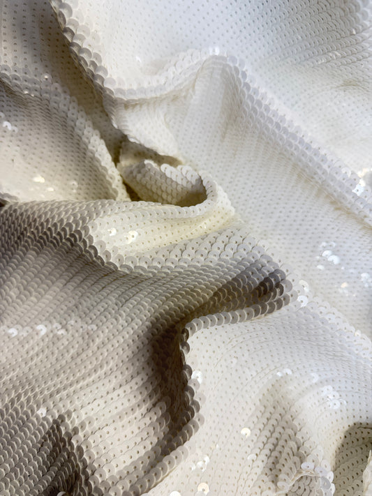 Stretch Sequin Lycra - Ivory