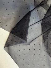 Polka Dot Stretch Mesh - Jet Black