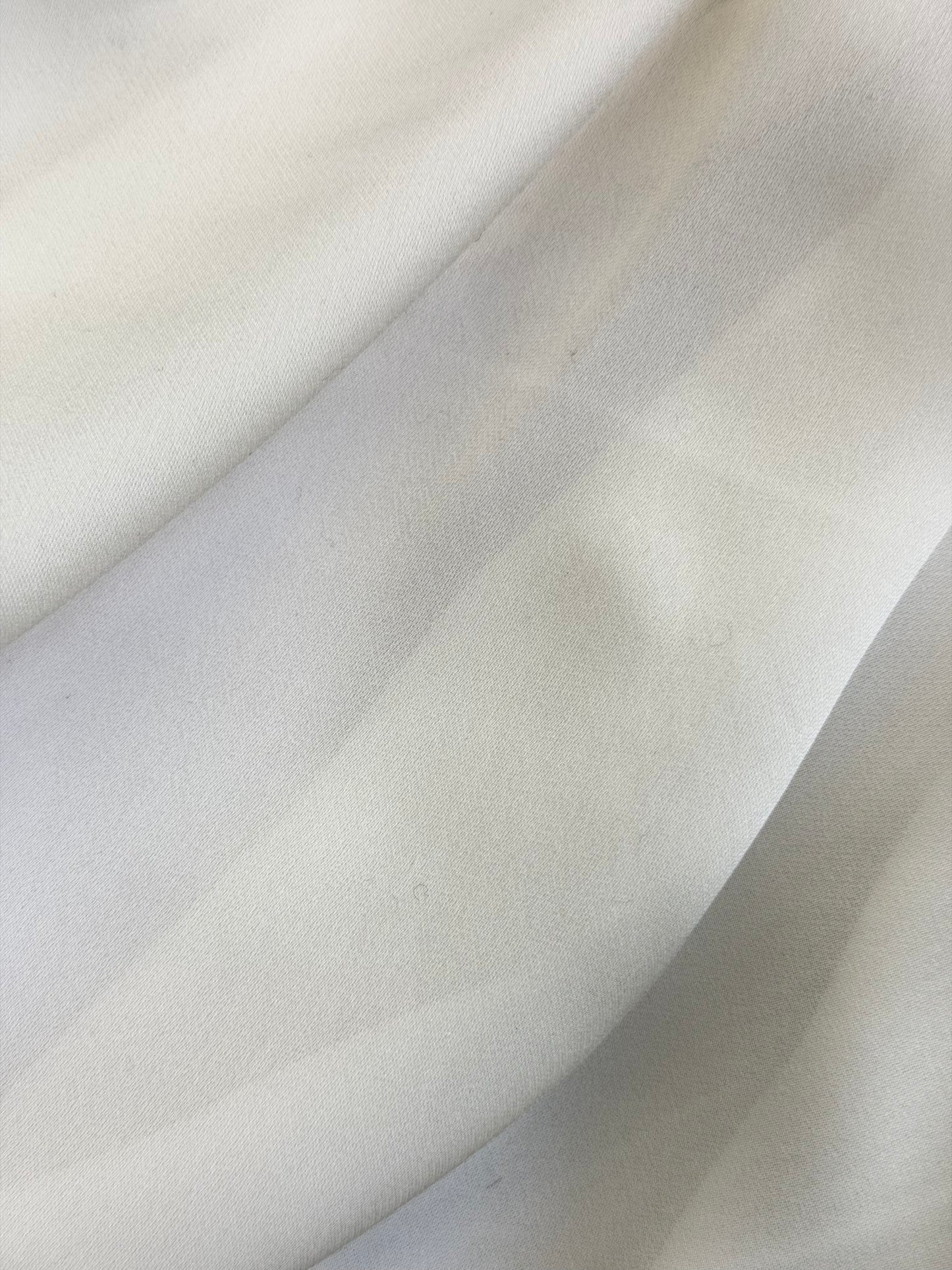 Satin Face Silk Chiffon - Ivory White