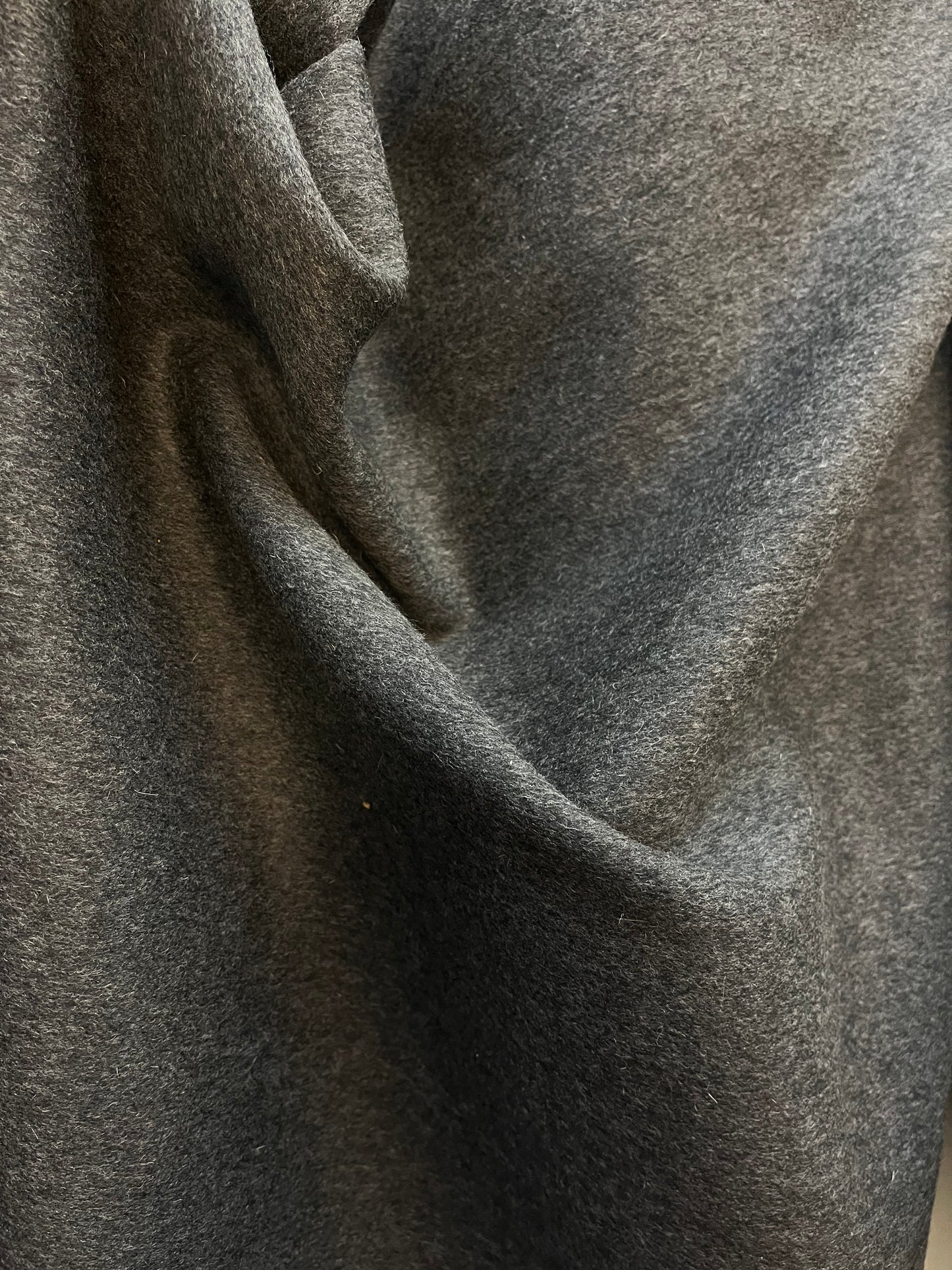 Italian Designer Melton Virgin Wool Coating - Heather Gray