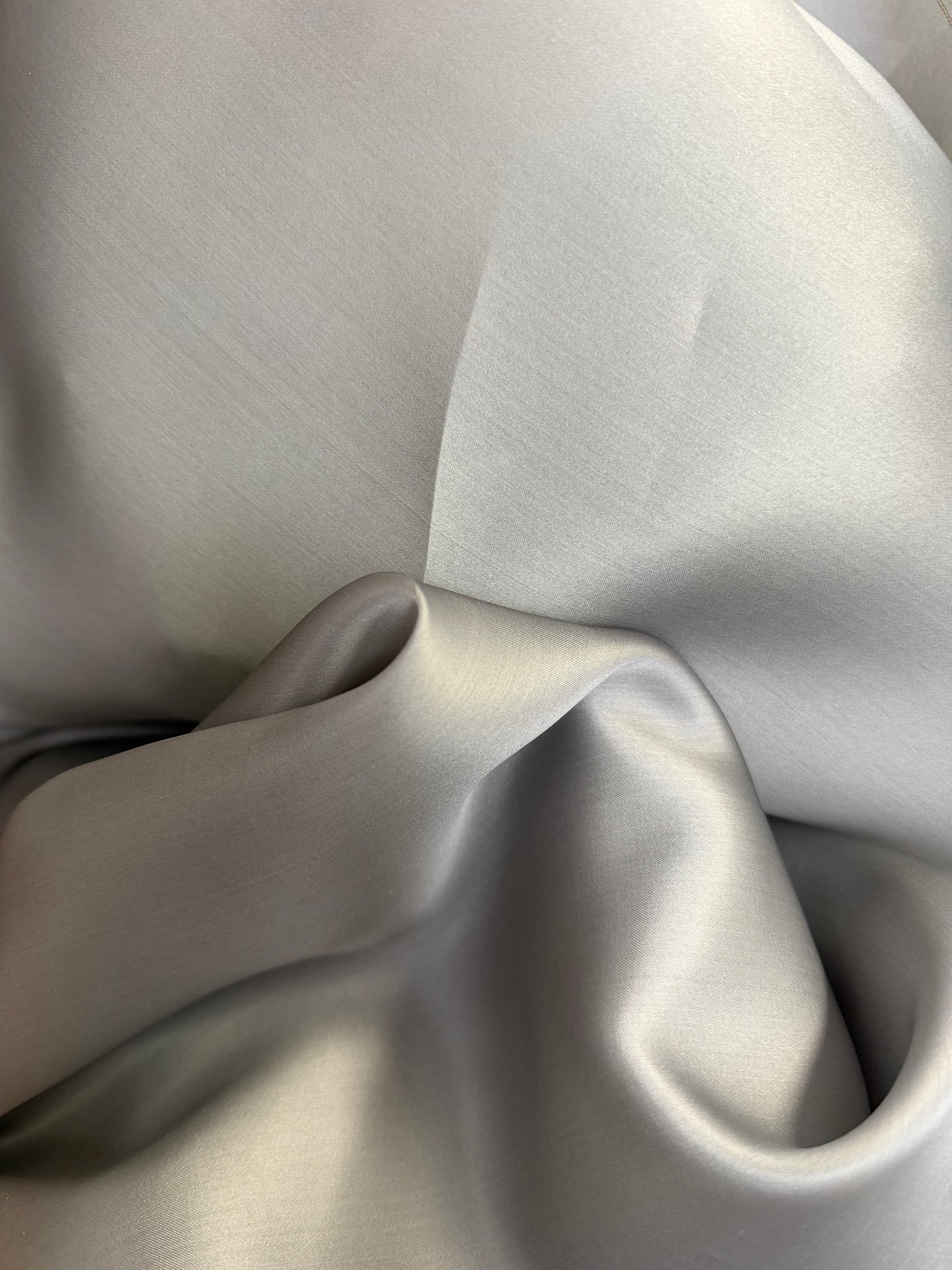 Silk Organza Satin Face - Grey