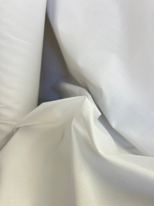 Cotton Poly Spandex Shirting - Bright White
