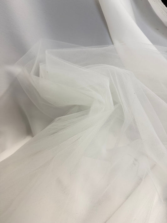 Polyester Tulle - Ivory White