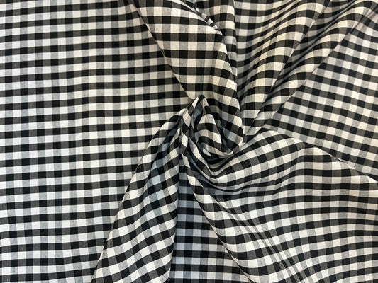 Gingham Cotton - Black & White