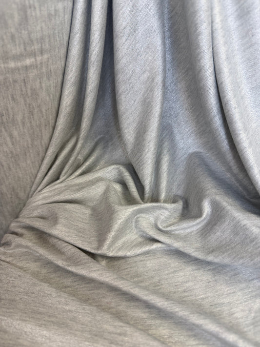 Metallic Italian Rayon Jersey - Grey & Silver