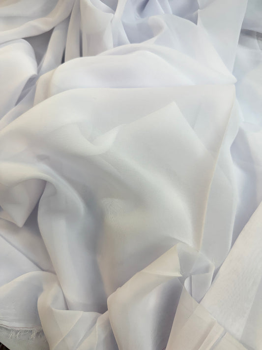 Poly Chiffon - Bright White