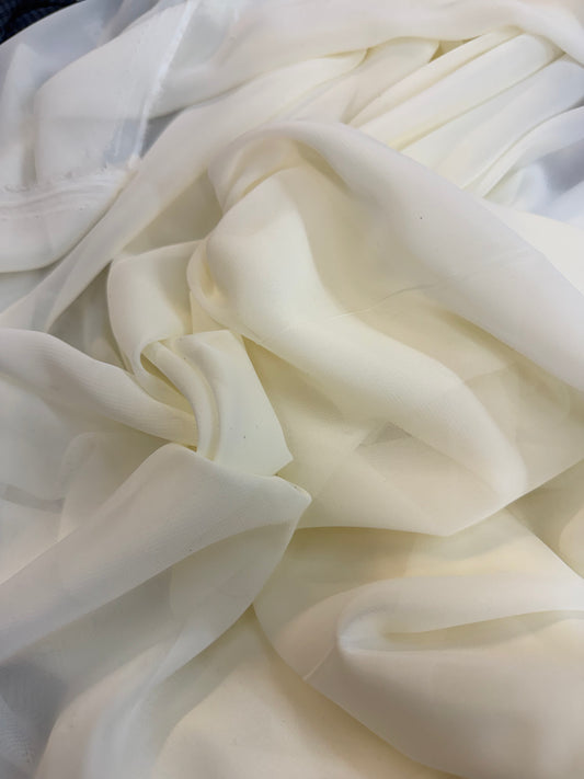 Poly Chiffon - Ivory